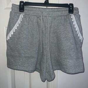 PINK vs grey fleece Ivy shorts M